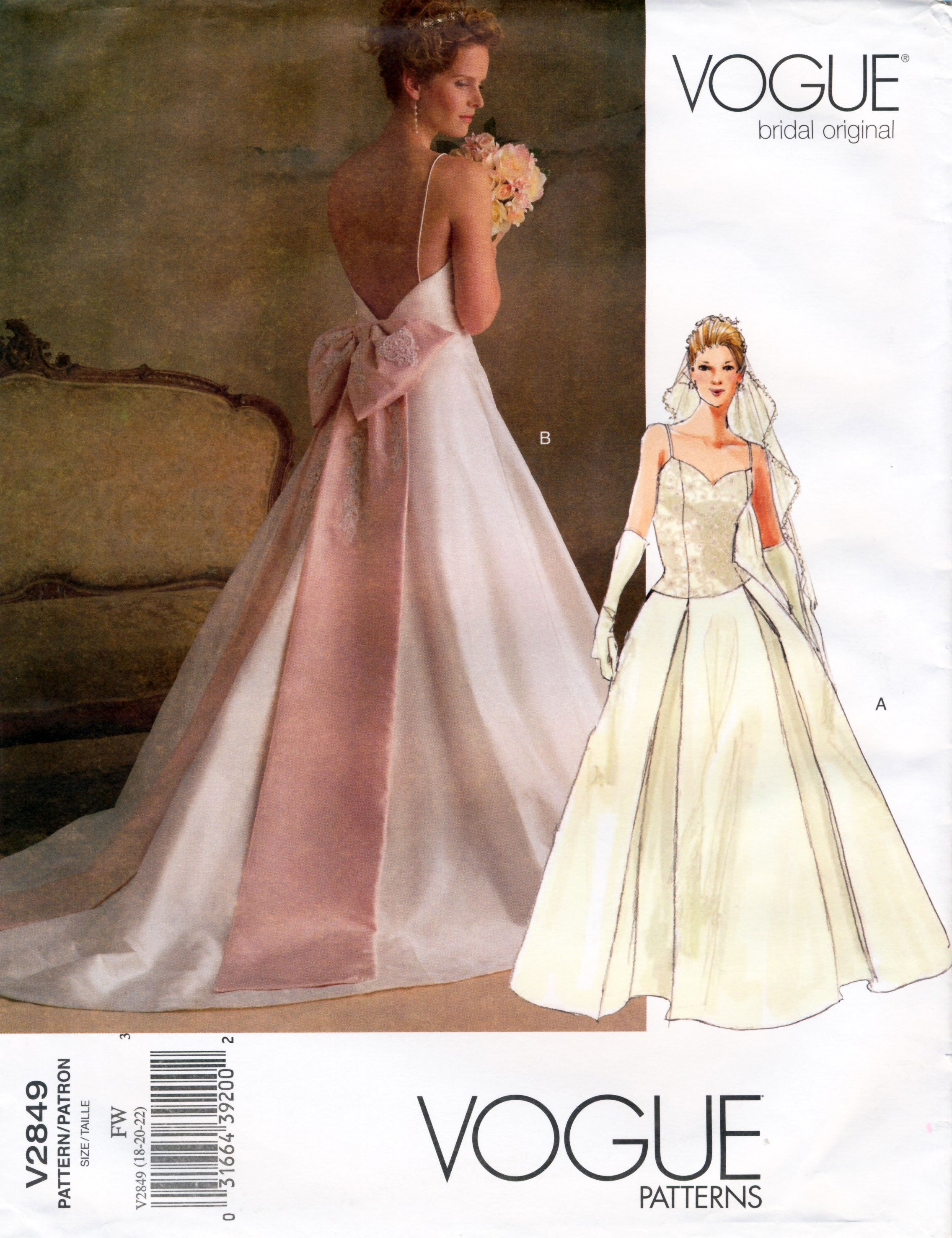 Vogue Bridal Original V2849 The Blue Gardenia Vogue Bridal Original V2849 The Blue Gardenia